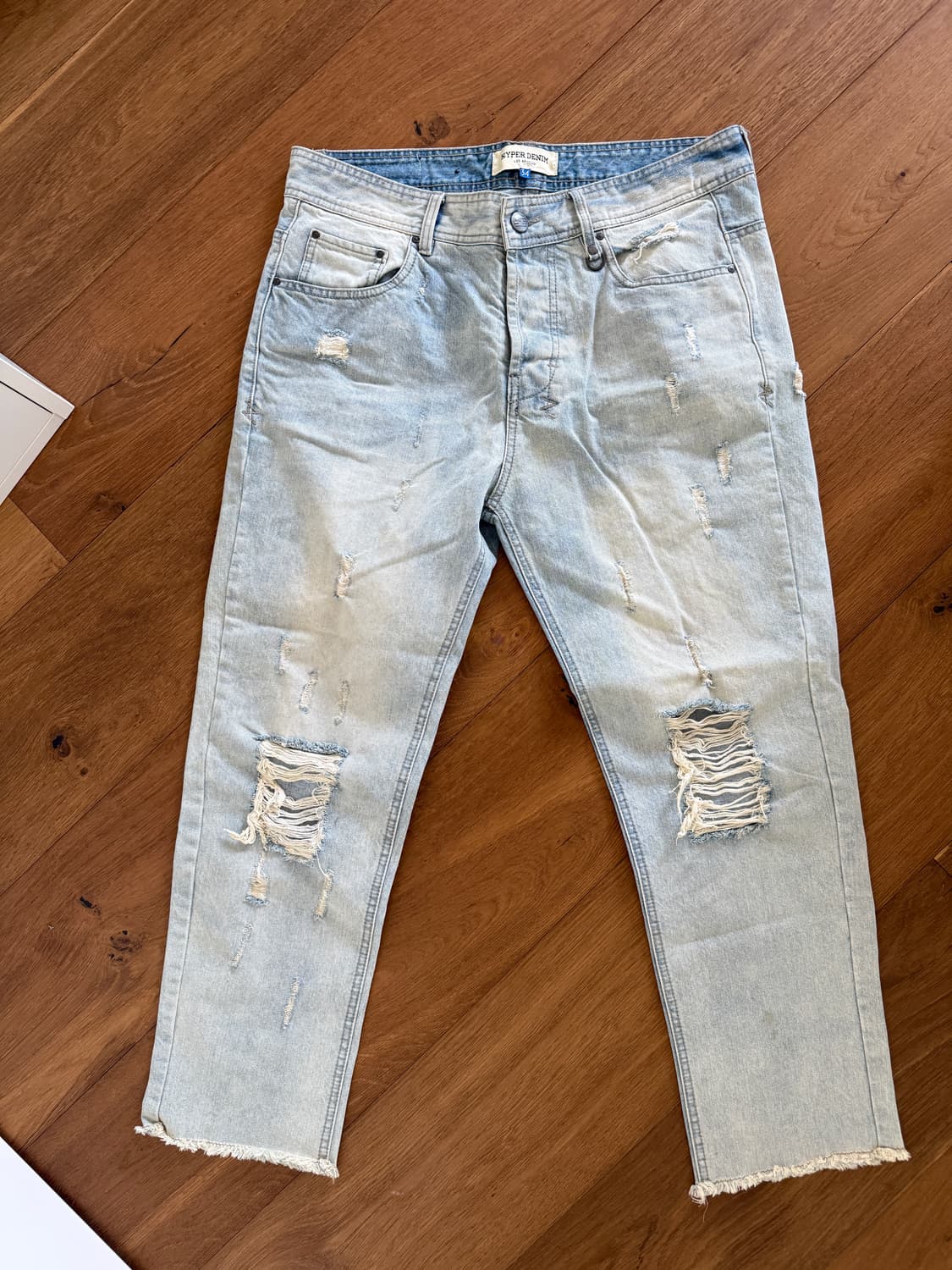 HYPER DENIM 연청 데미지 청바지 34 상품이미지1