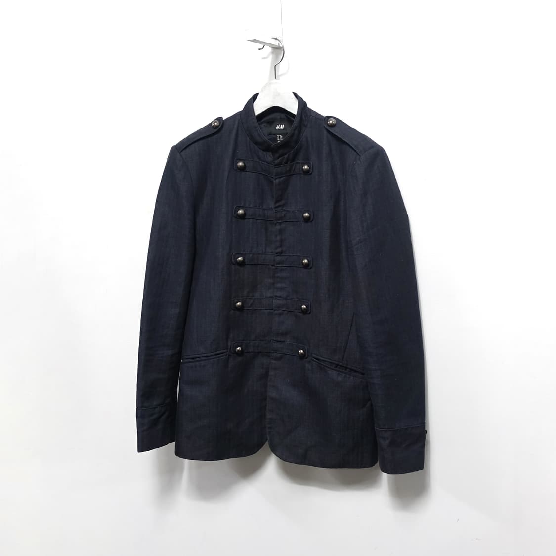 [48]H&M 에이치엔엠 아카이브 가공 린넨코튼 나폴레옹 자켓 상품이미지3