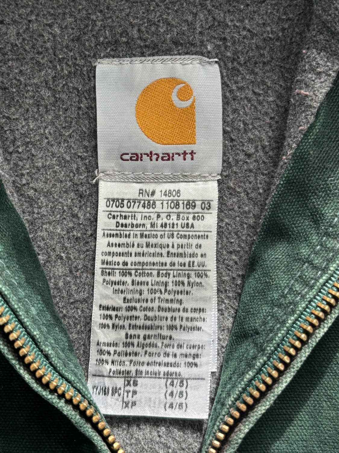 Carhartt 칼하트 딥그린 액티브 워크 자켓 (키즈) 상품이미지5