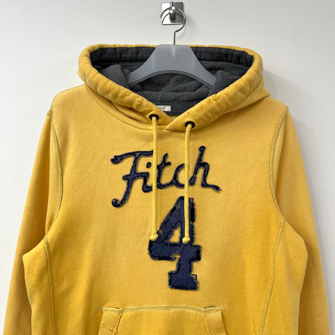 아베크롬비 자수로고 옐로우 후드티 상품이미지4