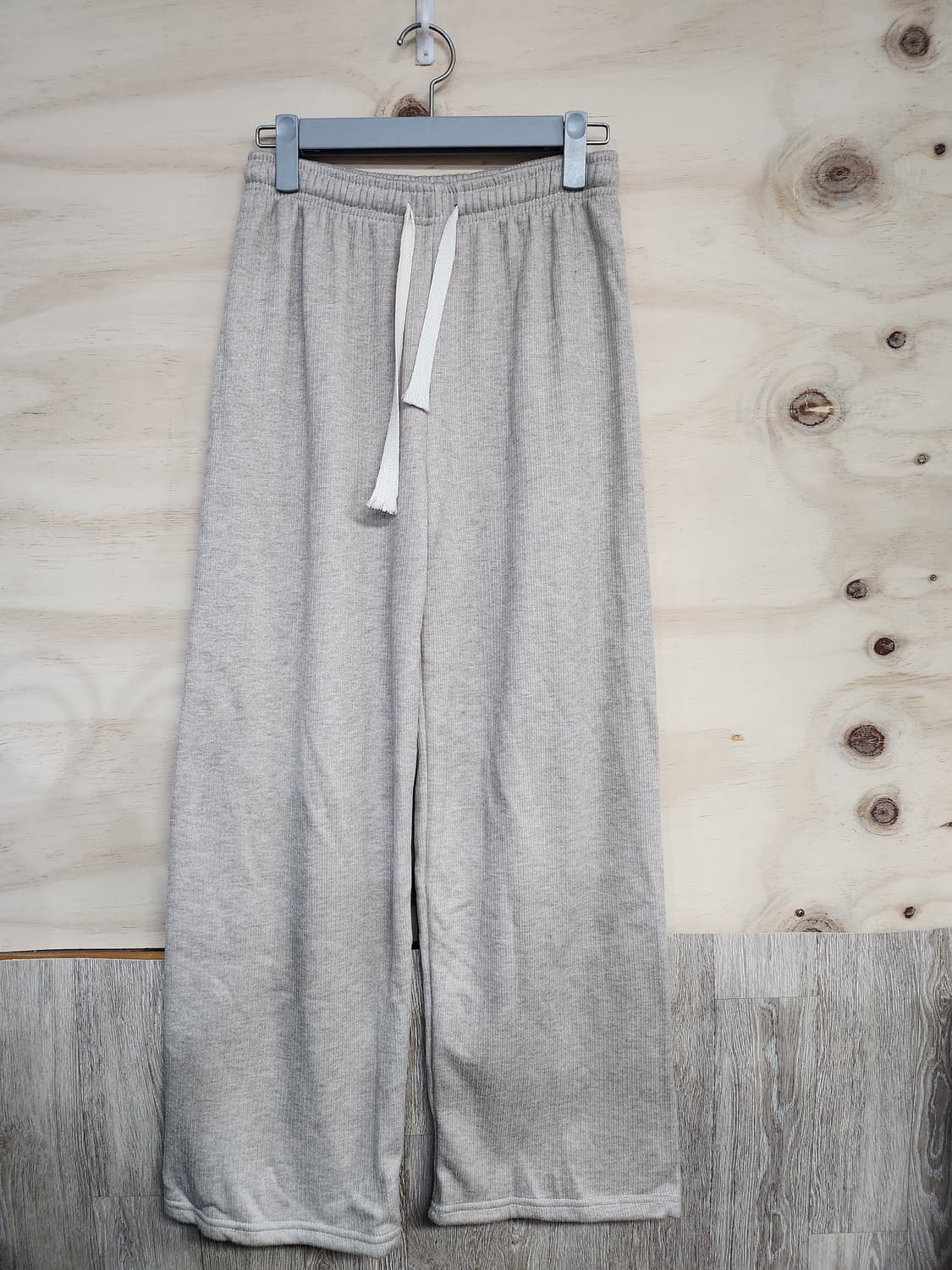 506) 여성 기모 베이지 와이드 팬츠 상품이미지3