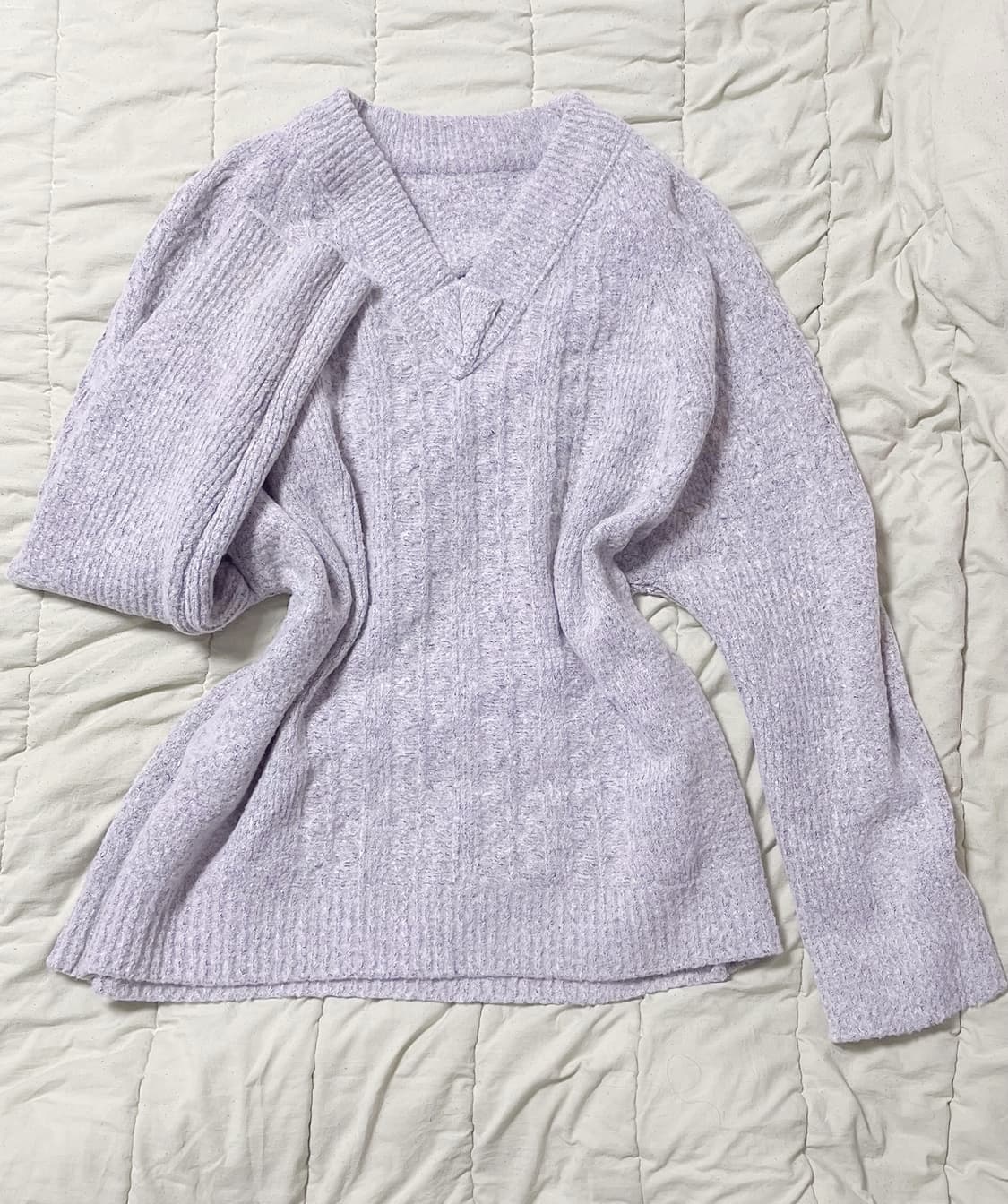 아방 갸루 그레이 니트 상품이미지1