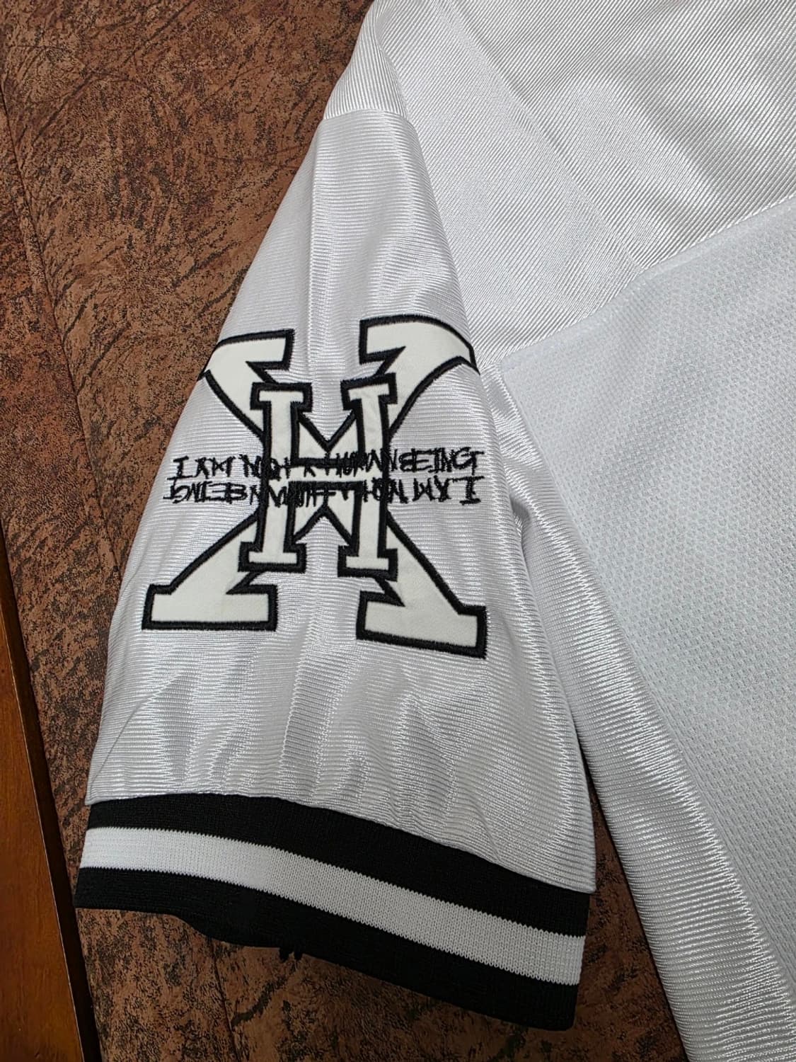 아임낫어휴먼비잉 풋볼 저지 화이트 L 상품이미지5