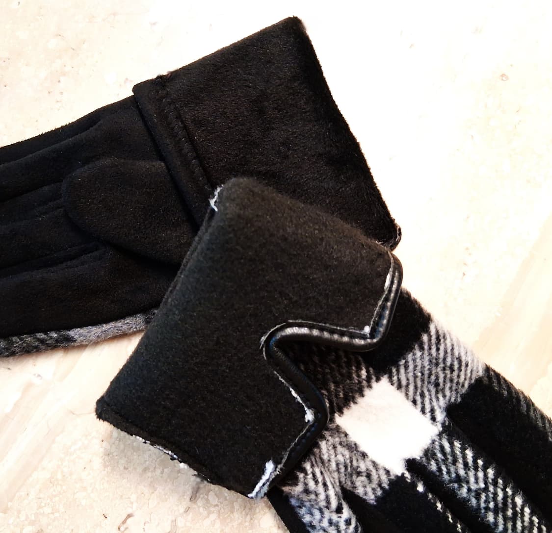 여성용 그레이 체크 장갑 2번 (새상품) 상품이미지8