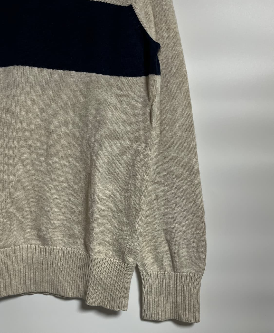 공용 타미힐피거 스트라이프 반집업 니트 스웨터 M 상품이미지2