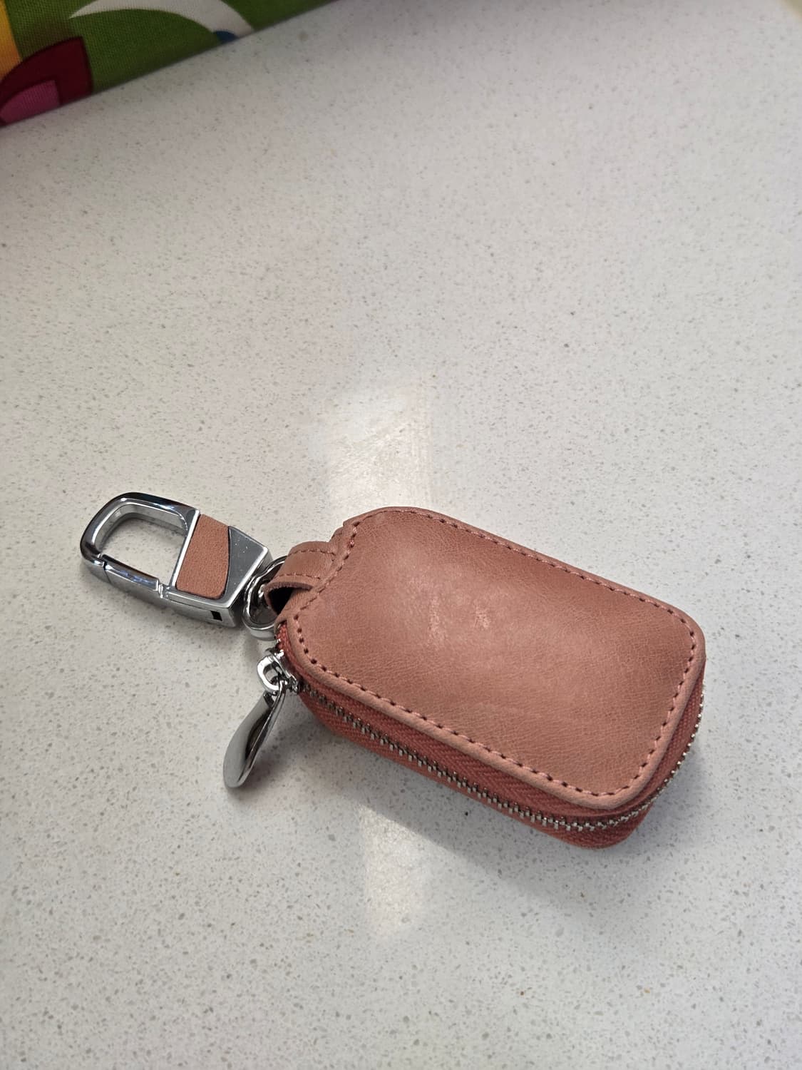 소가죽 키 케이스 핑크 새상품 상품이미지3