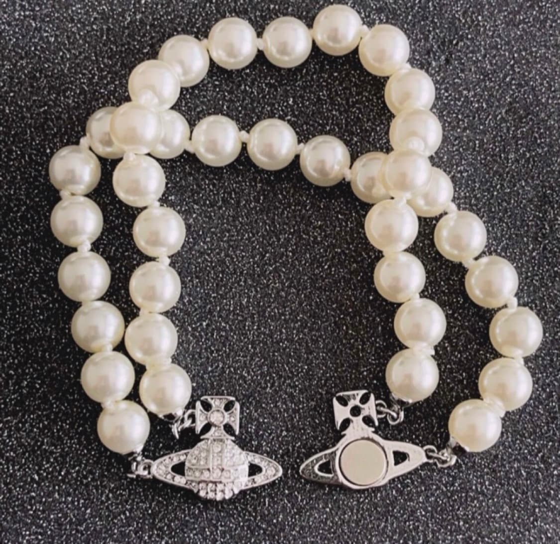 비비안웨스트우드 아카이브 진주펄 크리스탈 orb 브레이슬릿 팔찌 상품이미지4