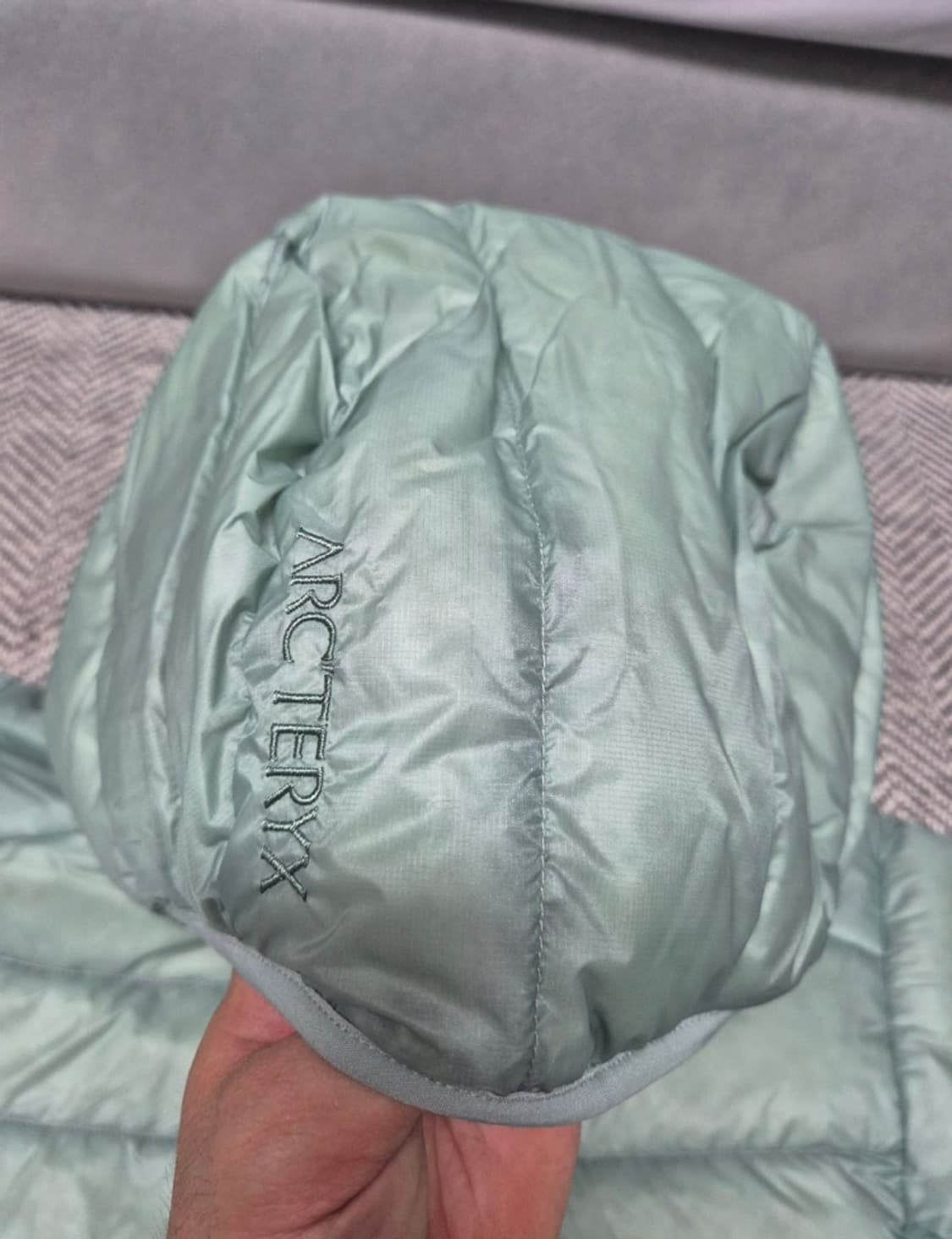 아크테릭스 세륨후디 경량패딩 스톤그린 M 상품이미지2