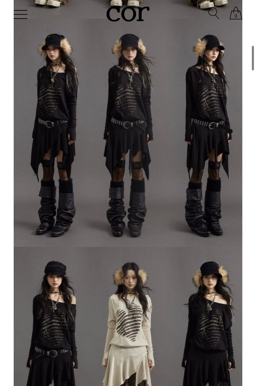 Shop cor 오프숄더 맨투맨 블랙 상품이미지2