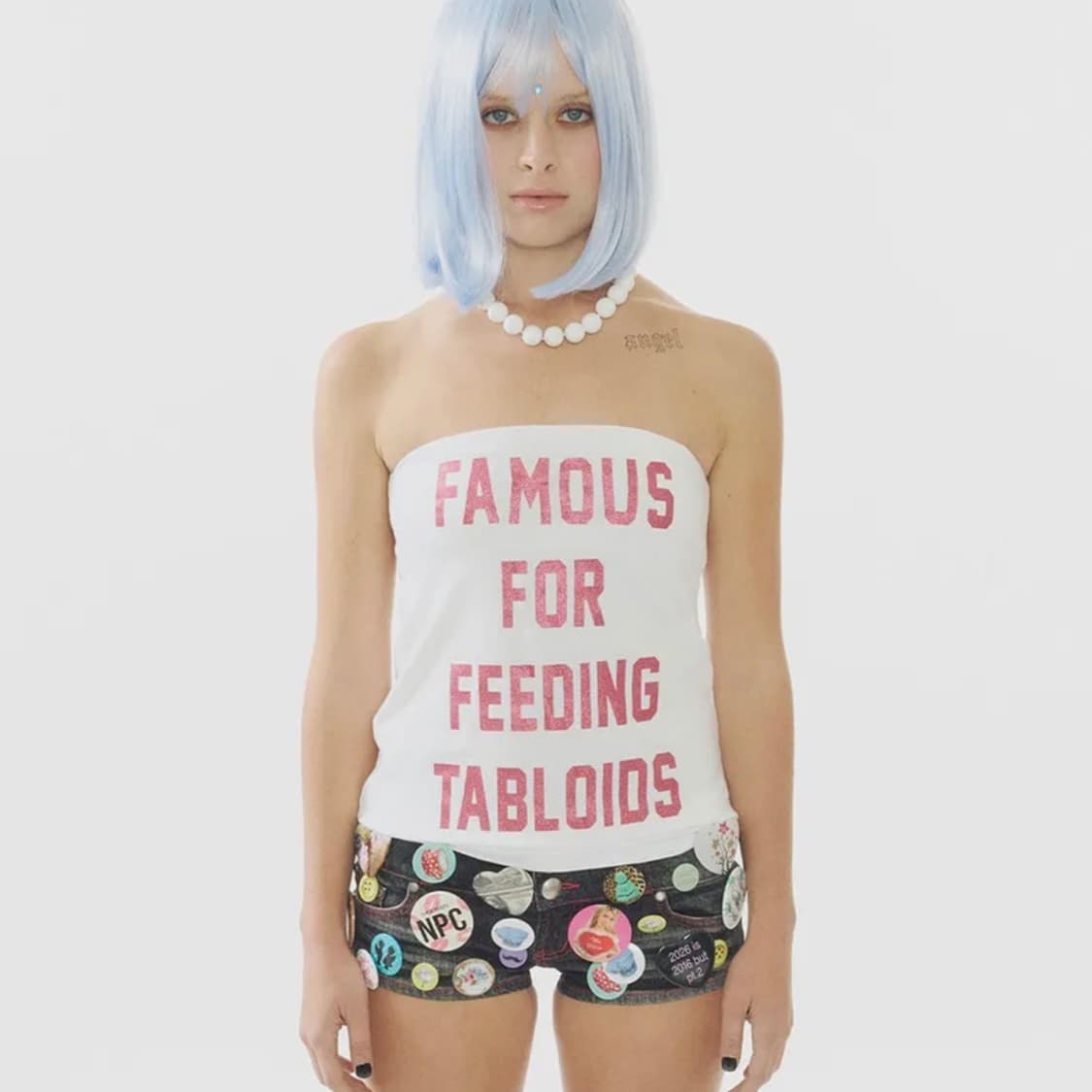 Tabloids Tube Top White 상품이미지2