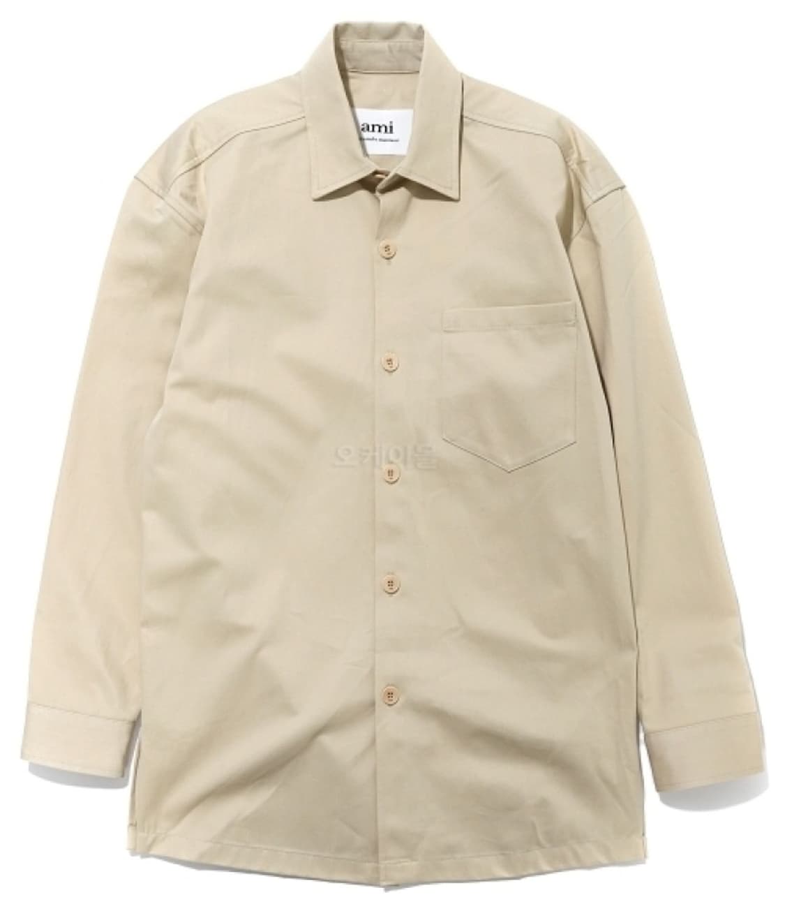 [새제품]XL 아미 파리 백로고 오버셔츠 베이지 오버핏 자켓 AMI 하트 상품이미지2