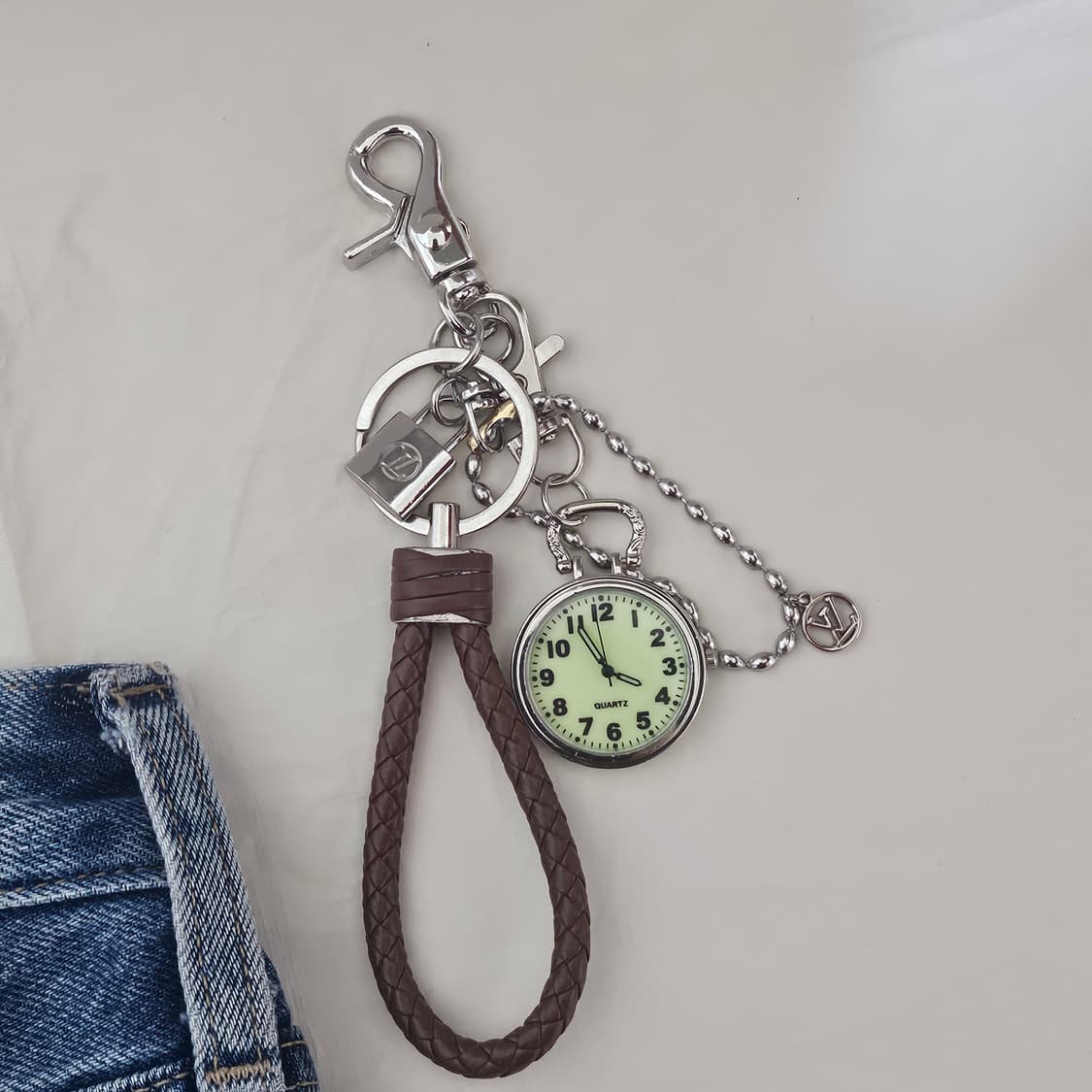 루이비통 빈티지 업사이클링 키링 바지체인  상품이미지3