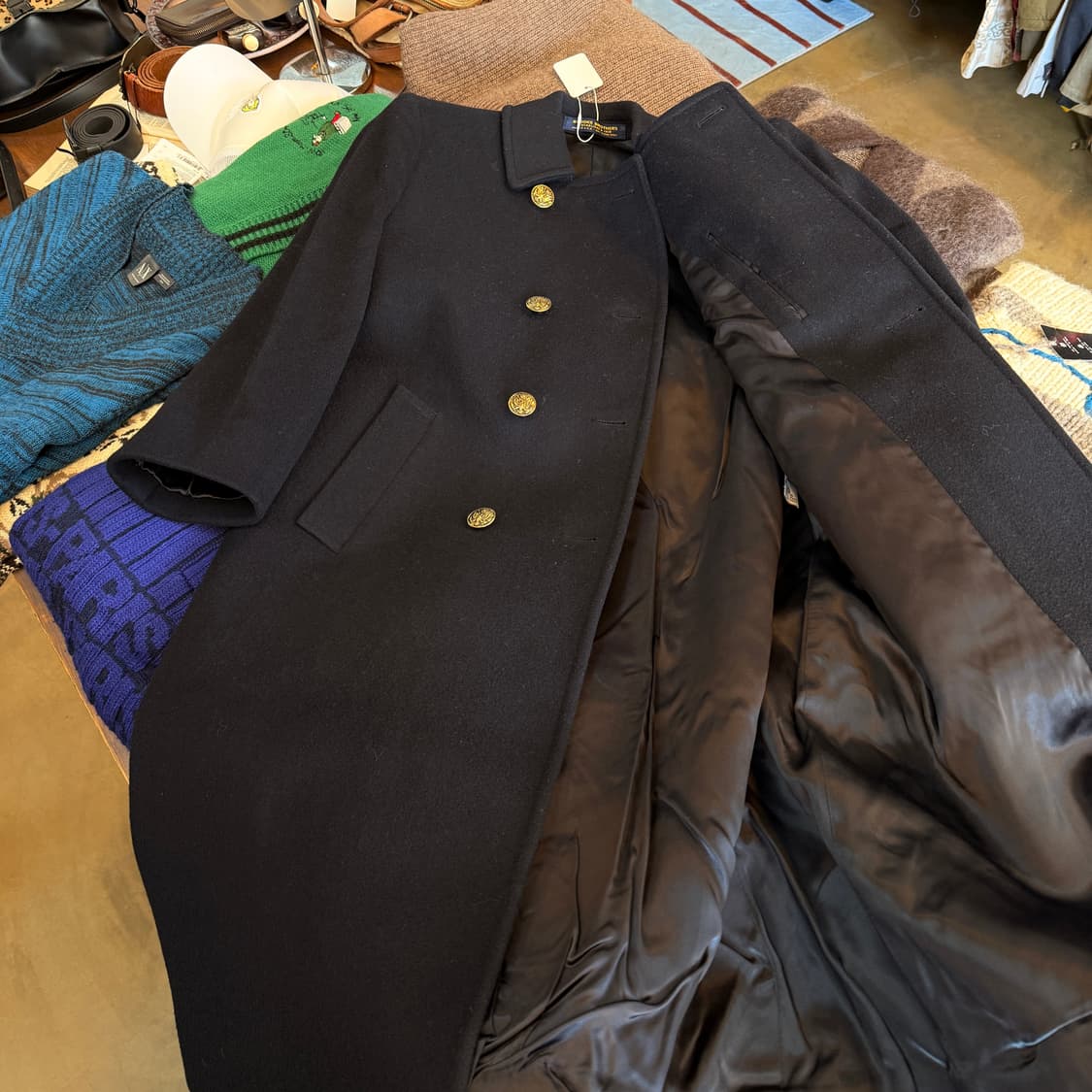 80 ~ 90s 브룩스 브라더스 USA 금장 피코트 XS S 상품이미지6