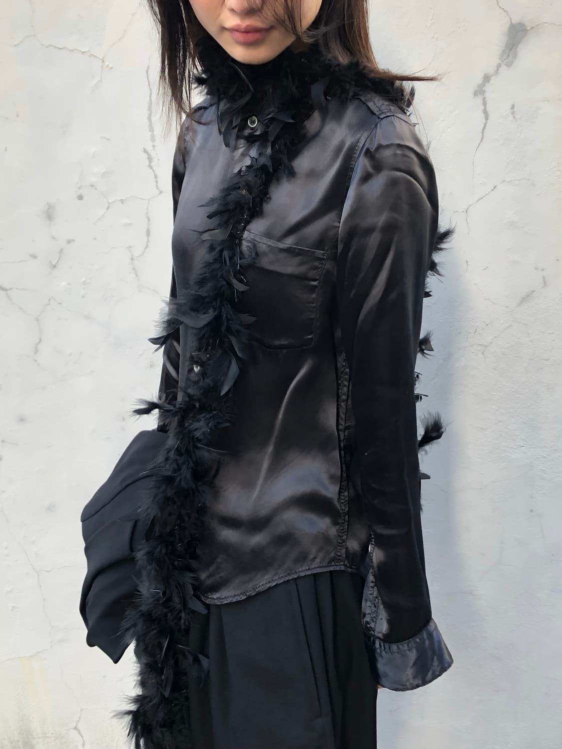 꼼데가르송 블랙 큐프라 셔츠 상품이미지1