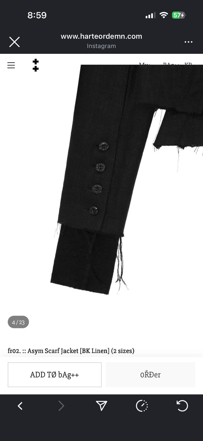 Asym Scarf Jacket black 상품이미지6