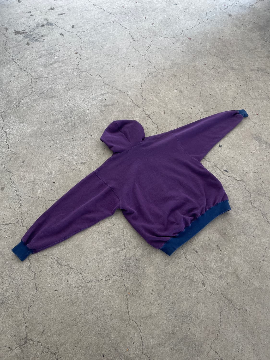 90s Duofold Puple Hoodie(USA Made) 상품이미지7