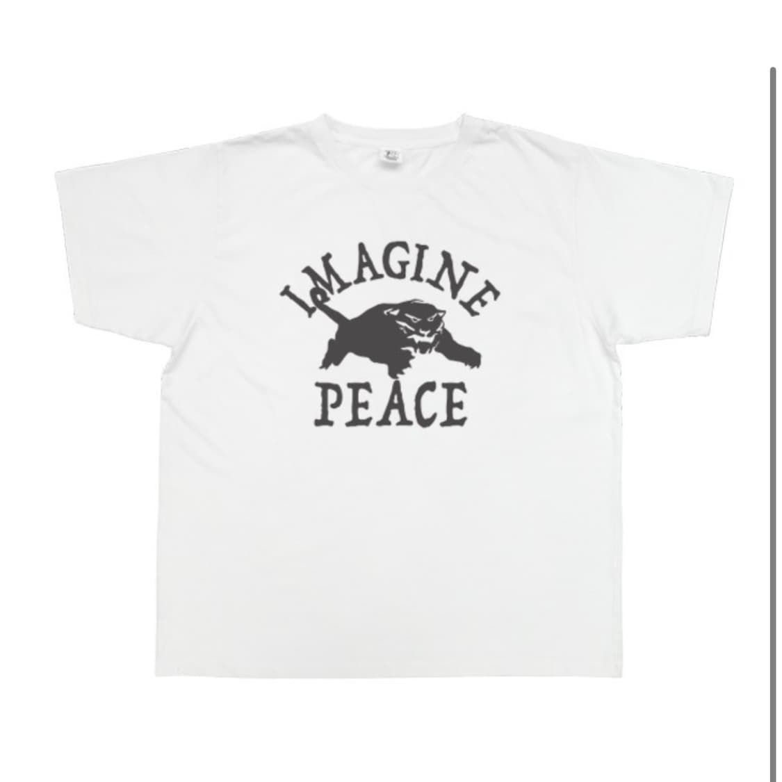 컬렉트피시스 IMAGINE PEACE 화이트 반팔 티셔츠 L 상품이미지1