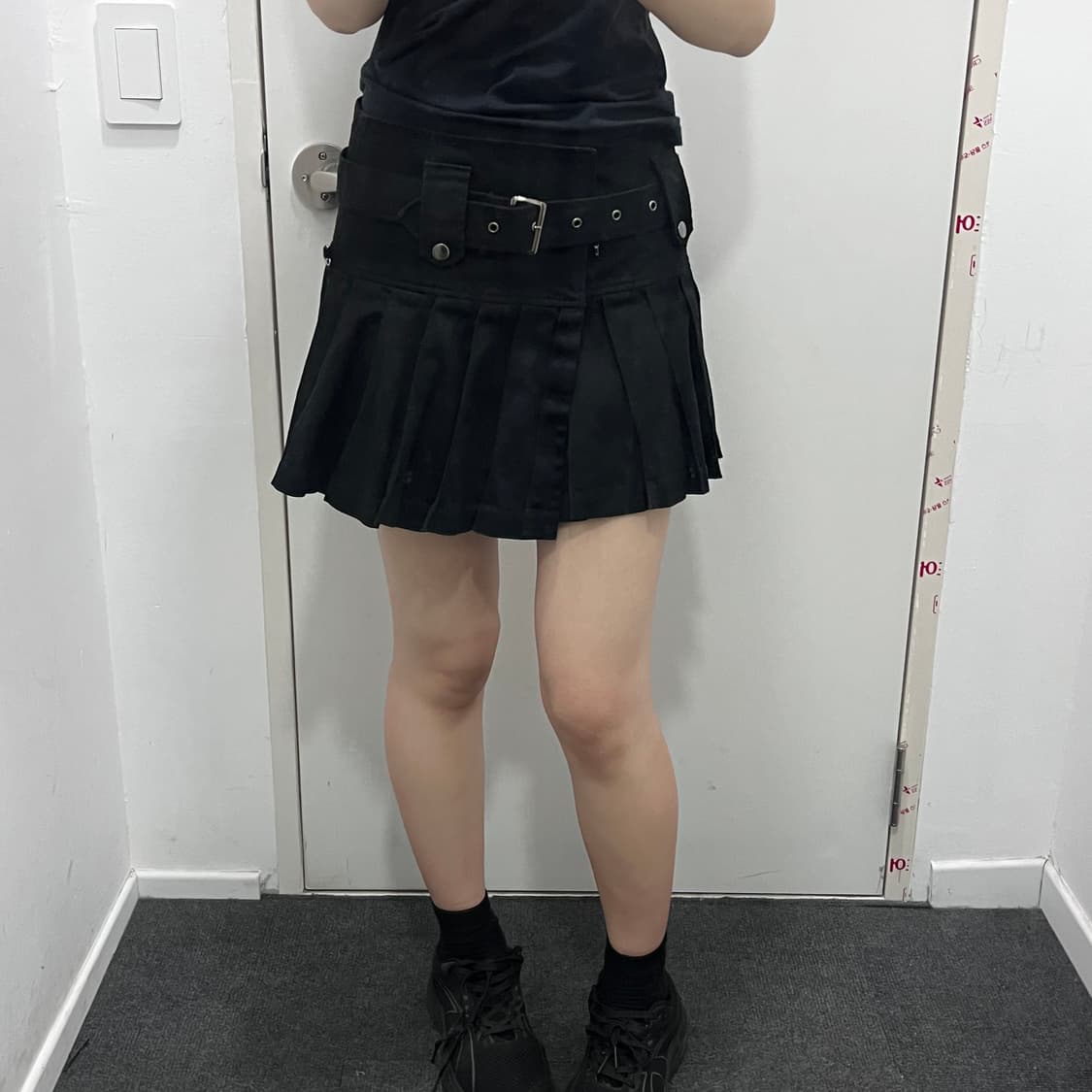 HELL CAT PUNKS 펑크 플리츠 미니 스커트 치마 상품이미지2