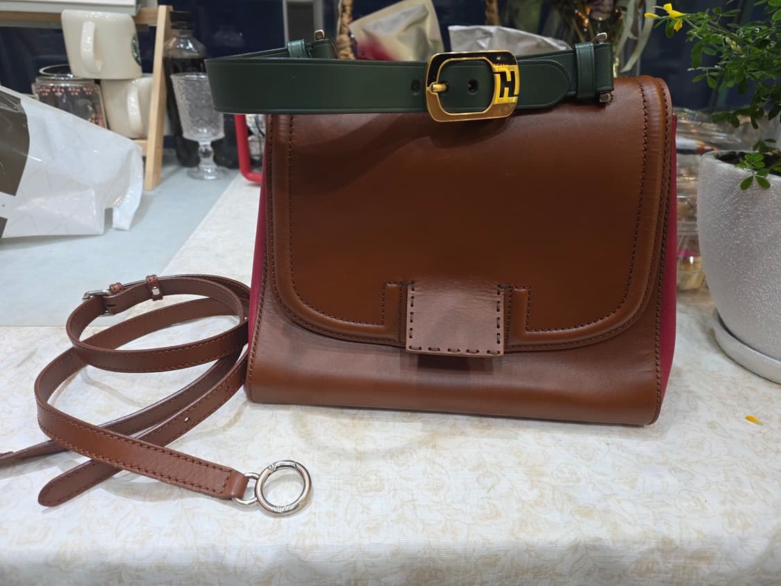 Fendi(펜디) 브라운 레더 트리밍 실바나 토트백 상품이미지7