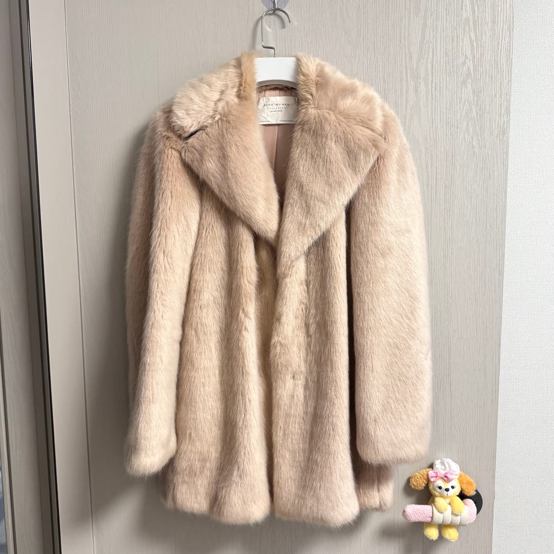 (xs) 자라 에코퍼 연핑크 코트 상품이미지2