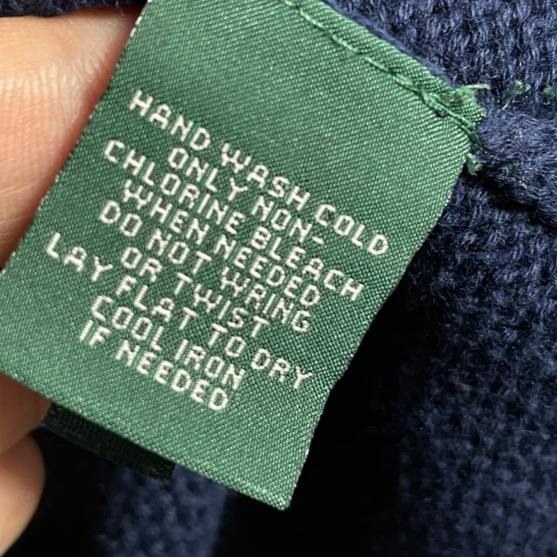 [M] 랄프로렌 빈티지 그린라벨 숄카라 가디건 네이비 상품이미지4