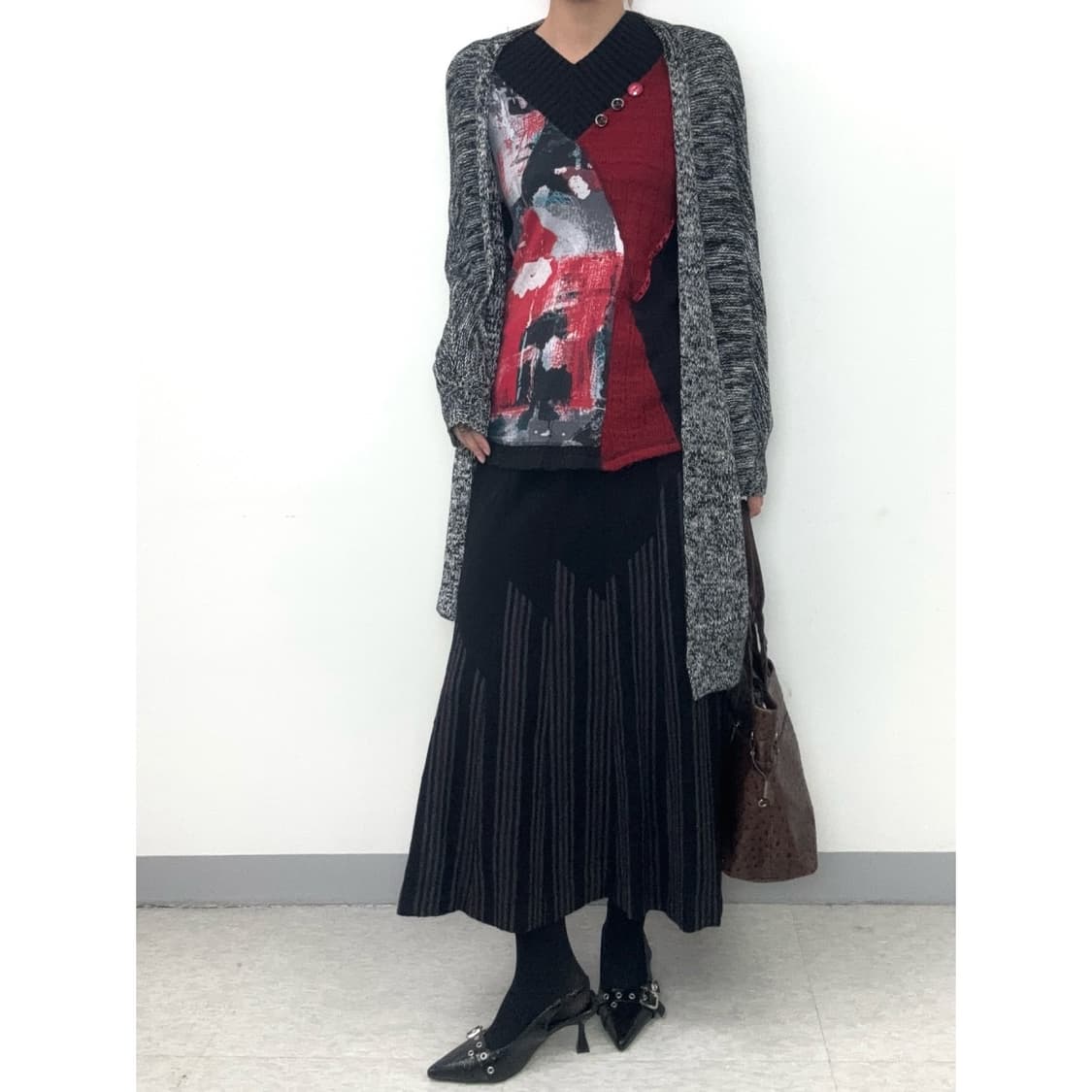 빈티지 차콜 롱가디건 상품이미지2