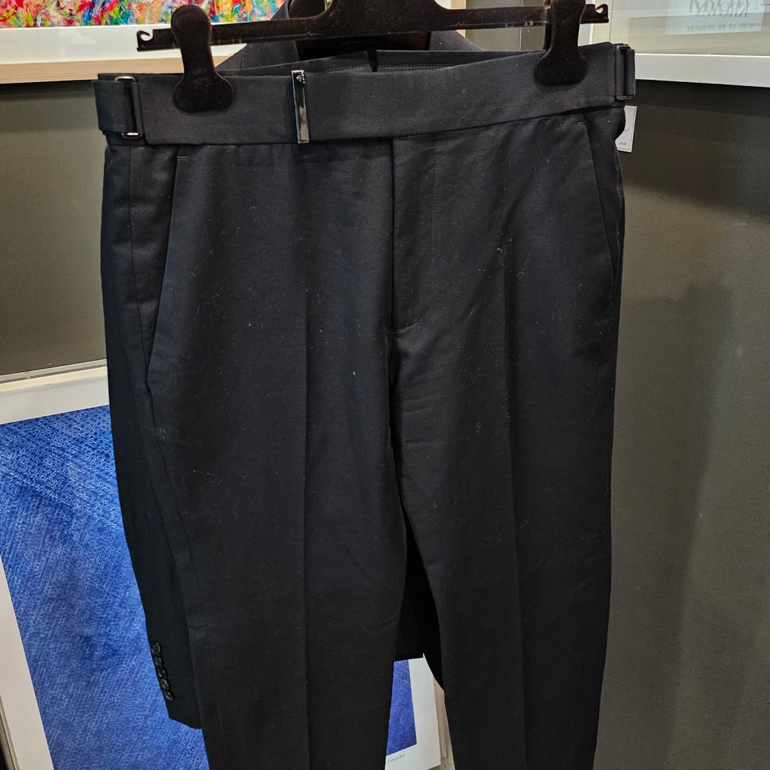 톰포드 아티쿠스 메탈 탭 투피스 블랙 수트셋업 상품이미지6