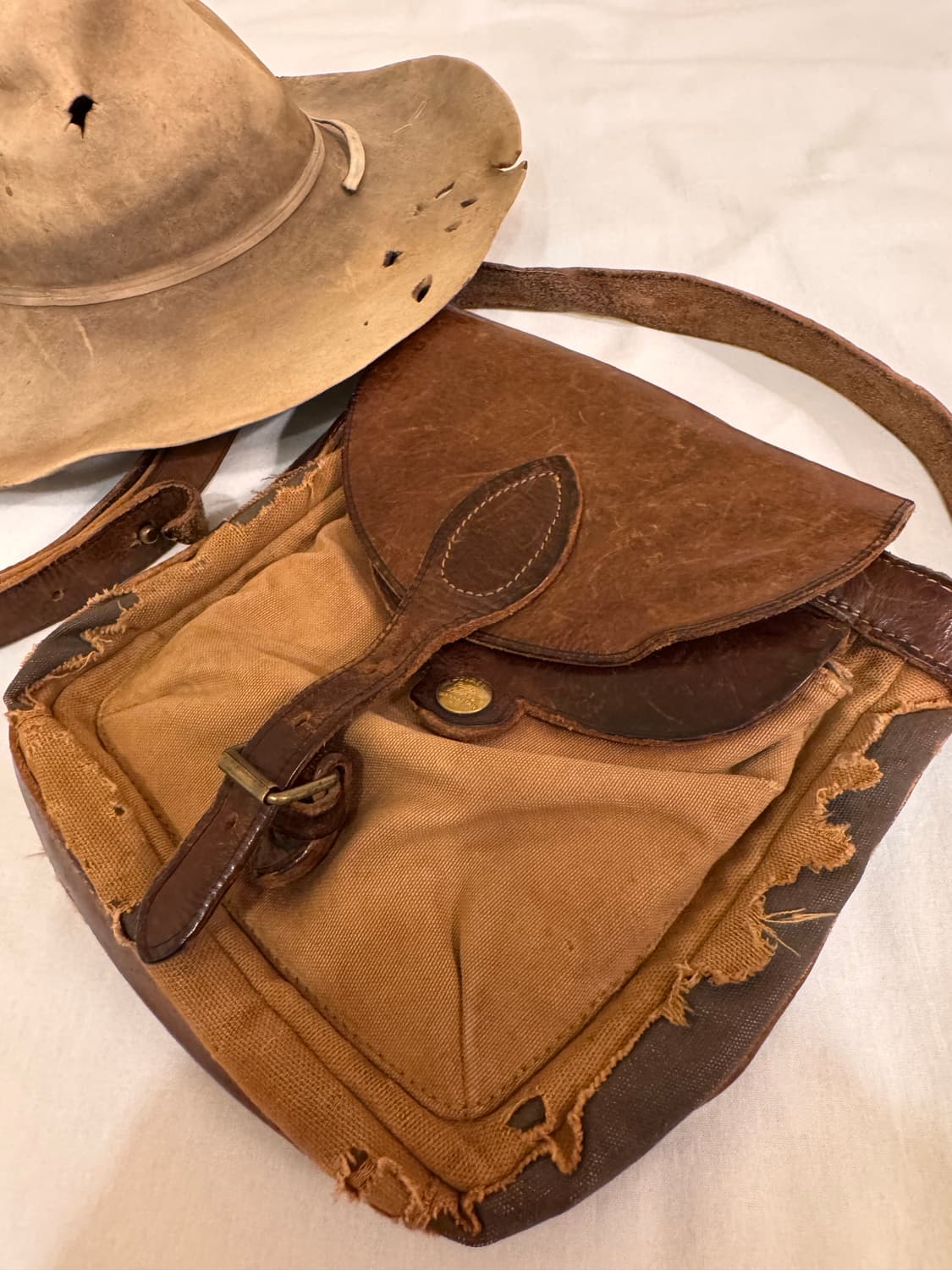 Rrl 캔버스 레더 크로스 백 상품이미지4