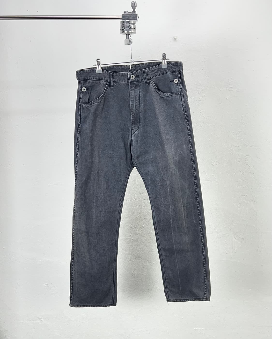 준야 와타나베 AD2013 가먼트 워시 그레이 카펜더 코튼 팬츠 상품이미지1