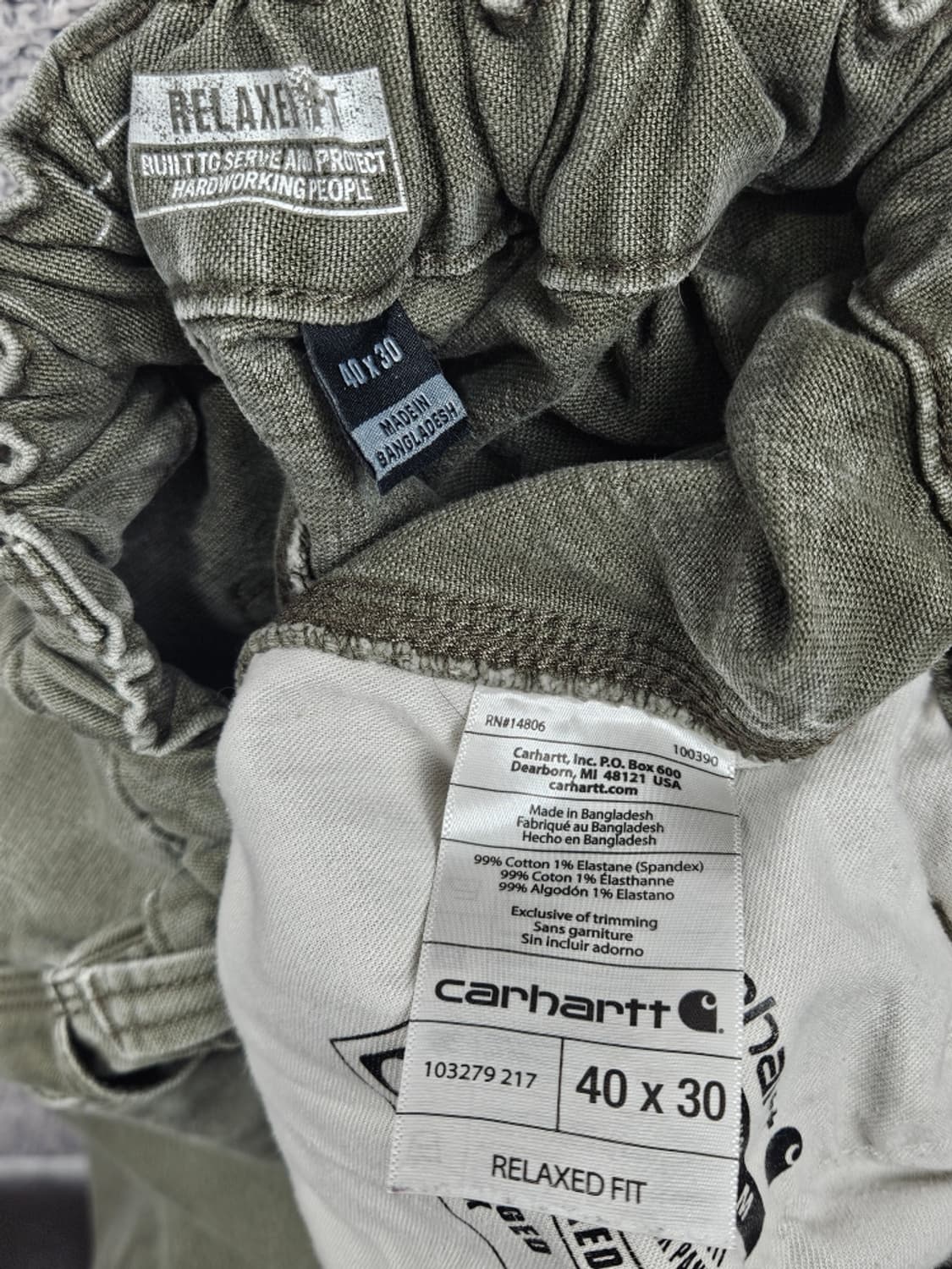 칼하트 덕캔버스 카펜터 쇼츠 반바지 커스텀 ( 40" ) / 11795 상품이미지7