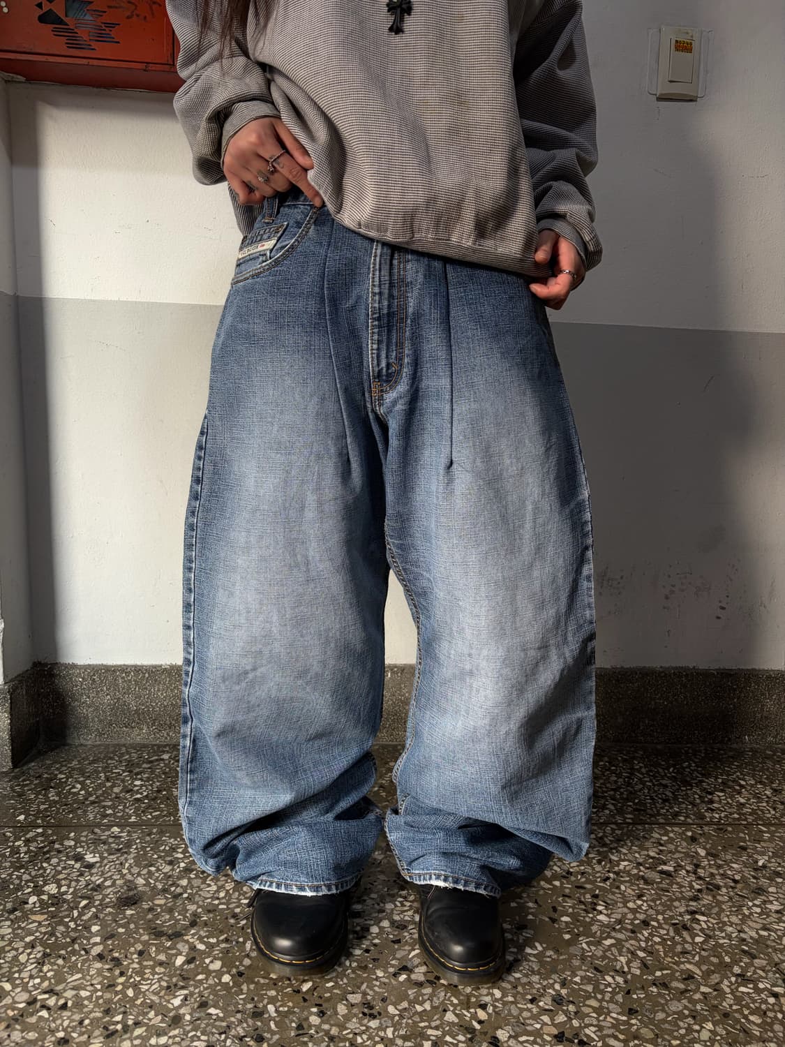 90s POLO 올드스쿨 데님 와이드팬츠 상품이미지2