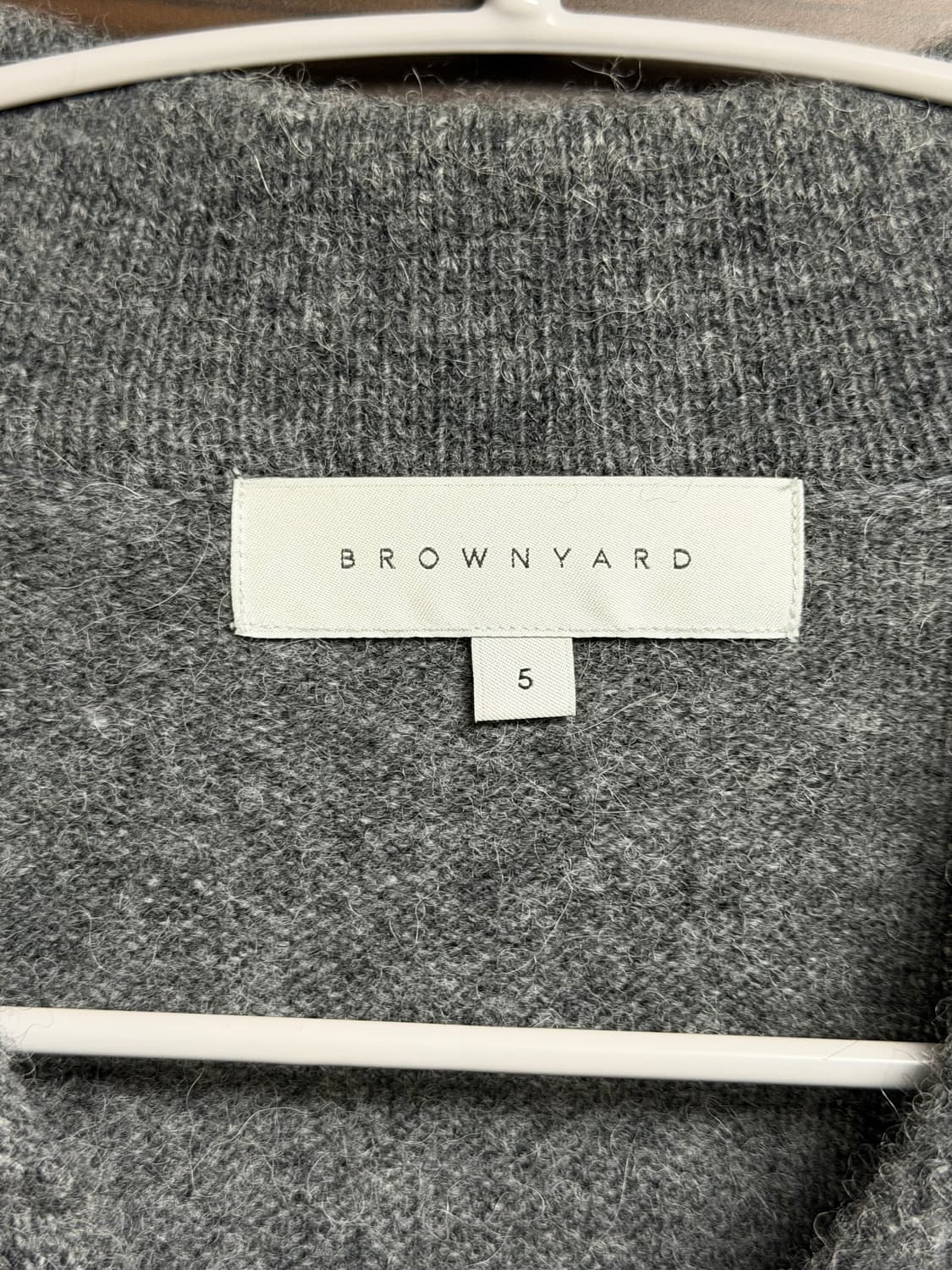 브라운야드 알파카 카라 가디건 차콜 5 상품이미지4