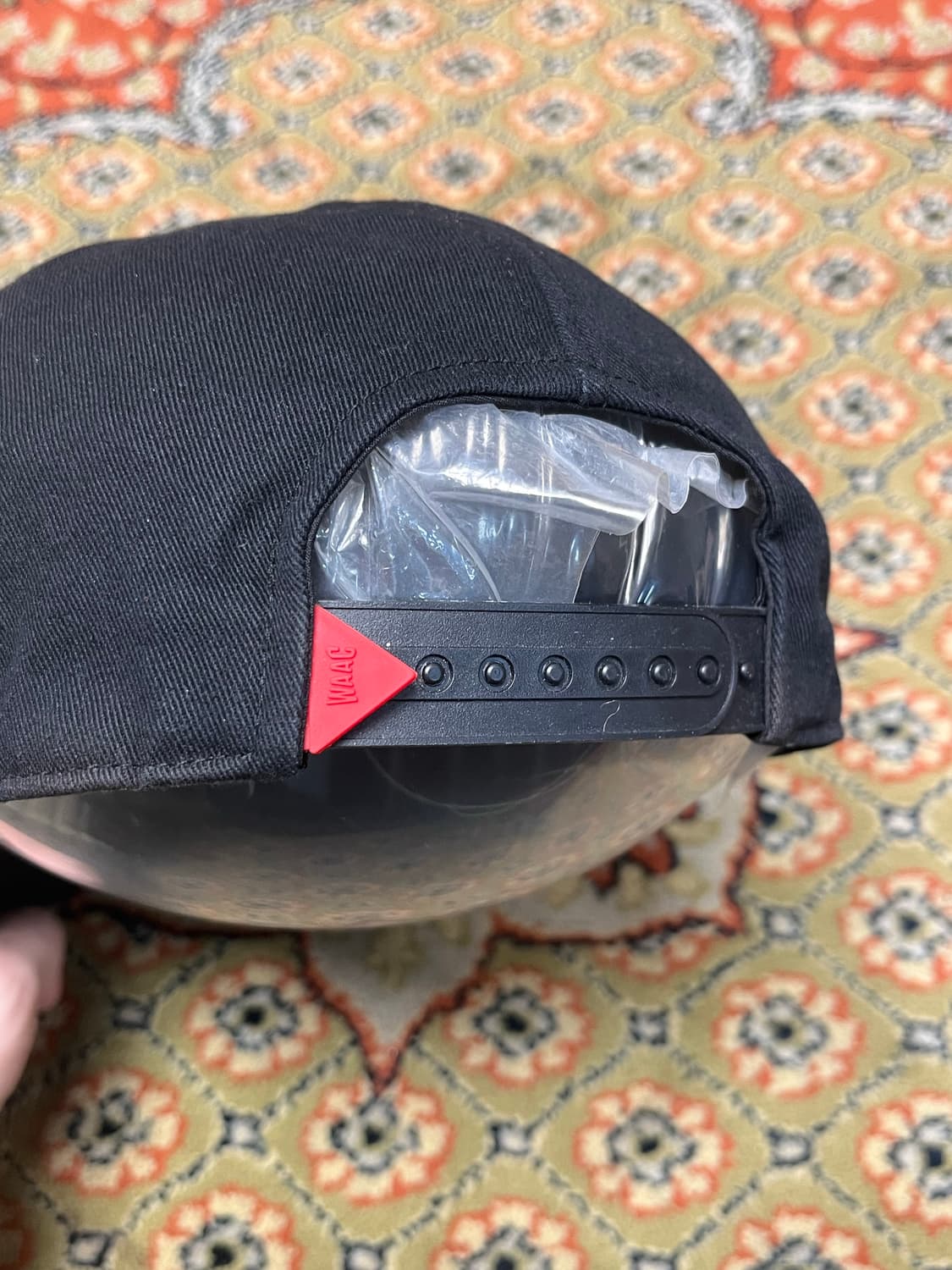 [OS] 왁 WAAC 자수 로고 볼캡 블랙 상품이미지2