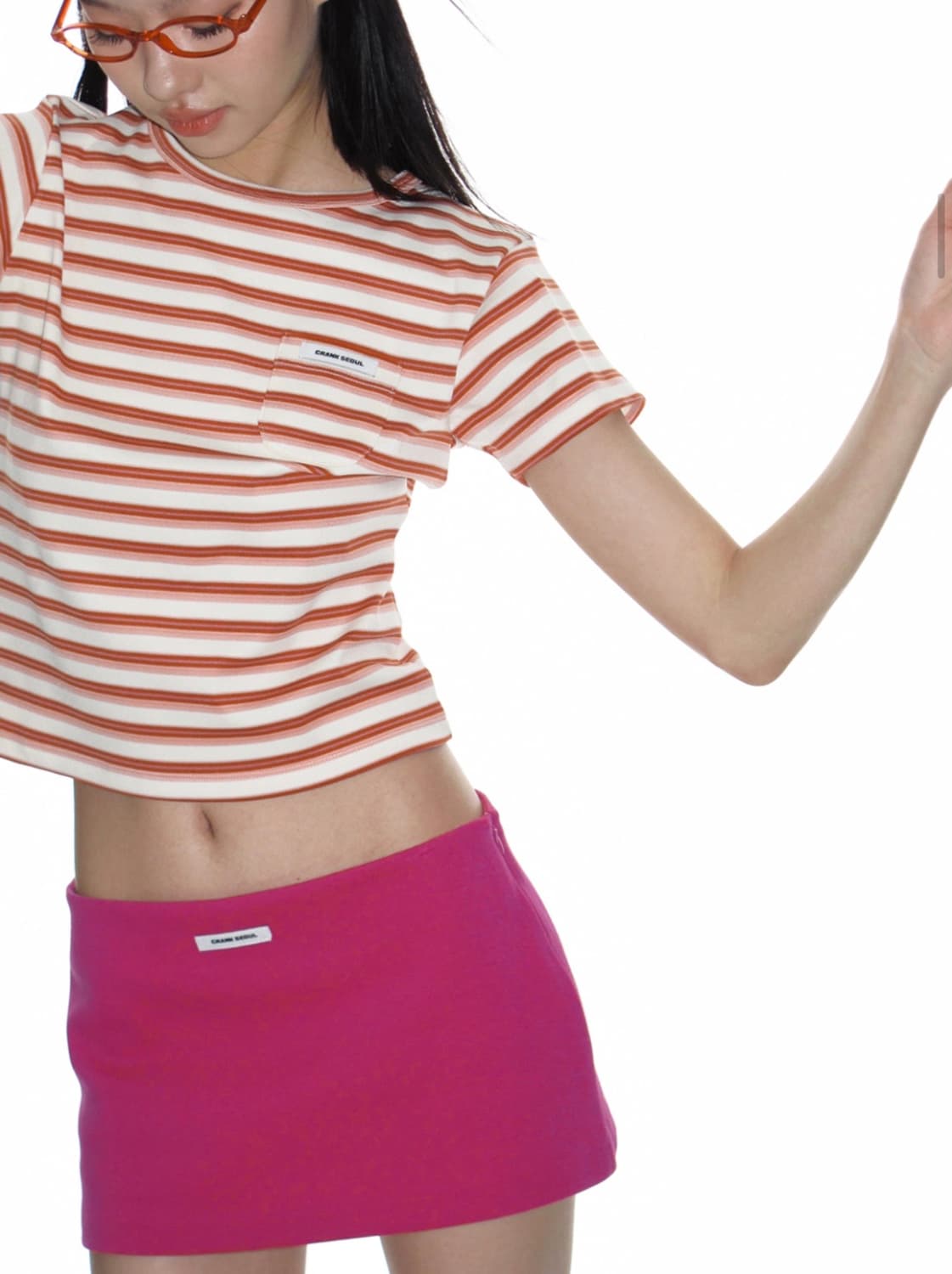 크랭크 피케이 마이크로 스커트 플럼 M 상품이미지2