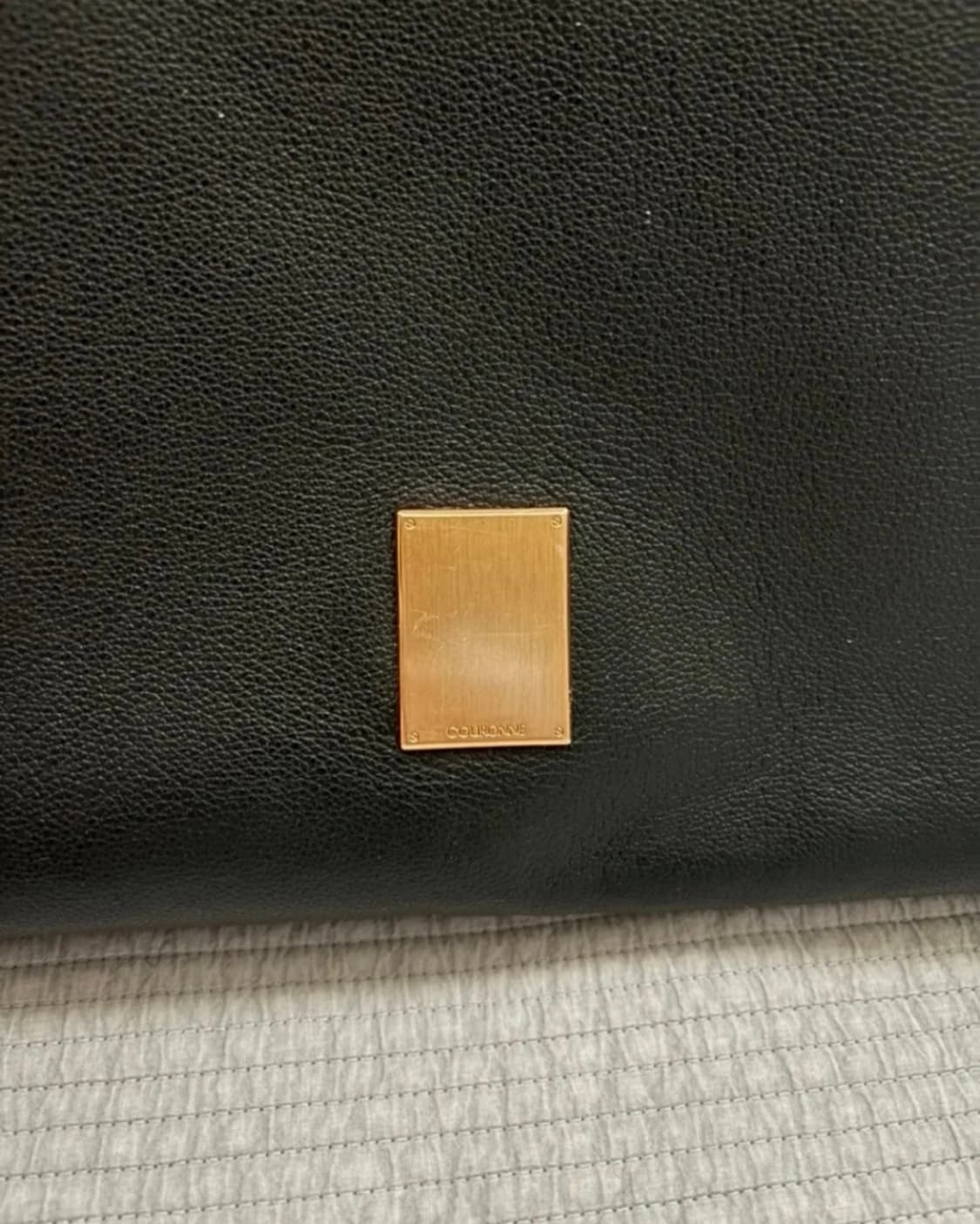 (정품) 쿠론 소가죽 숄더백 블랙 상품이미지2