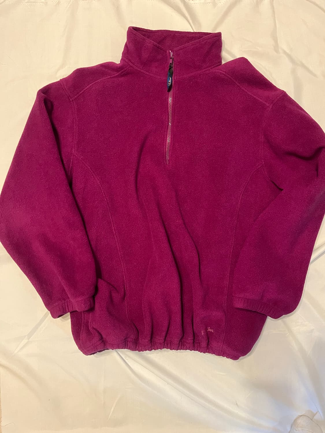 [L]빈티지 L.L.Bean 플리스 하프집업 마젠타 상품이미지1