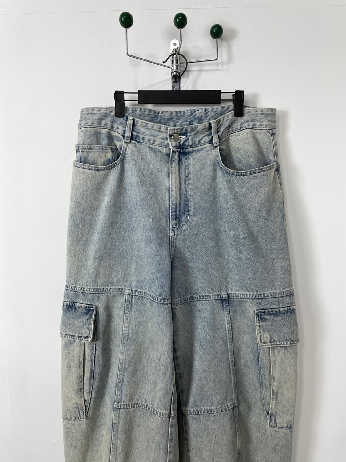 솔리드 옴므 워시드 데님 카고 팬츠  상품이미지3