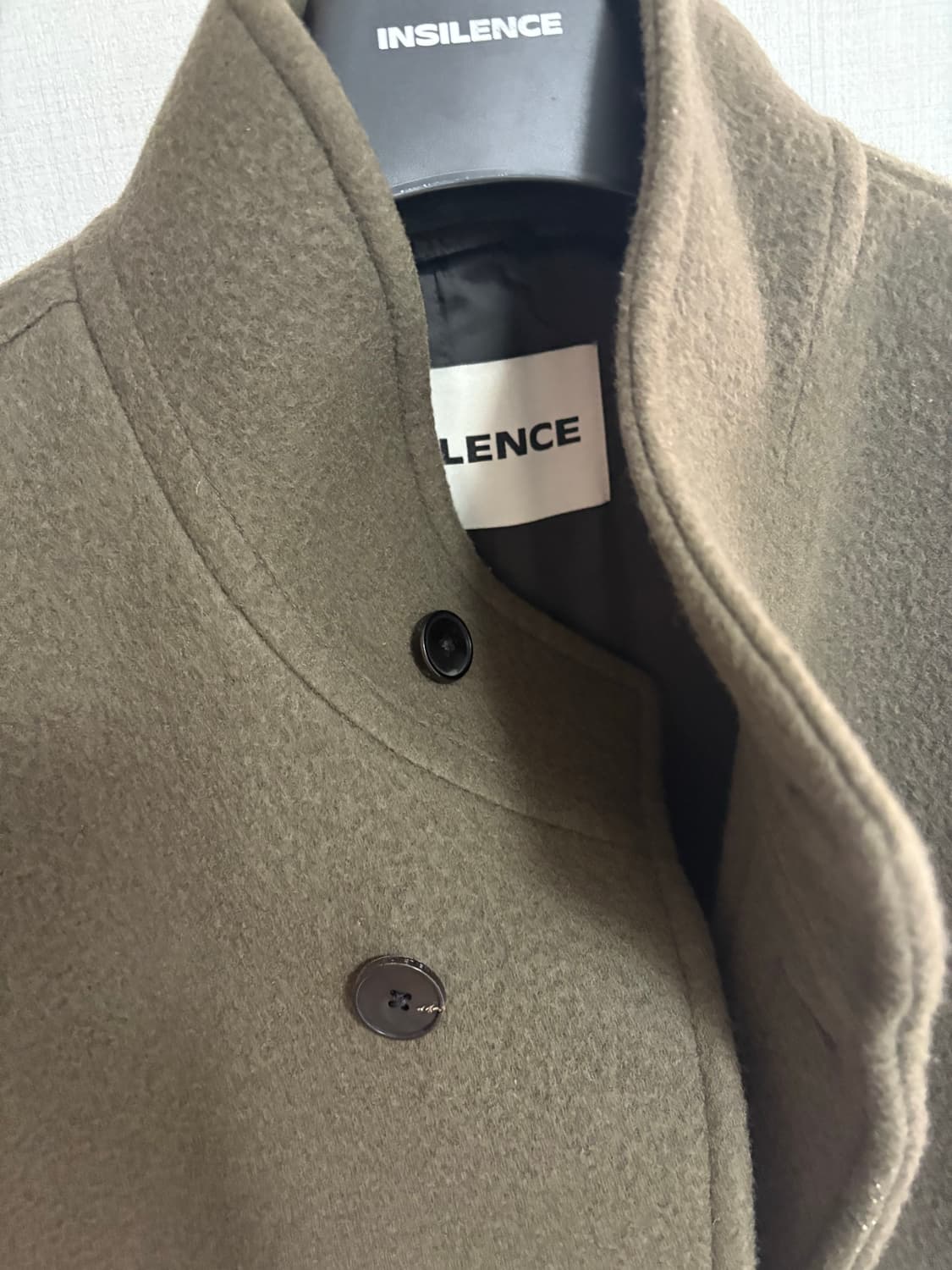 [떨이급 급처] 인사일런스 지블링 울 하프 코트 BROWN 상품이미지3