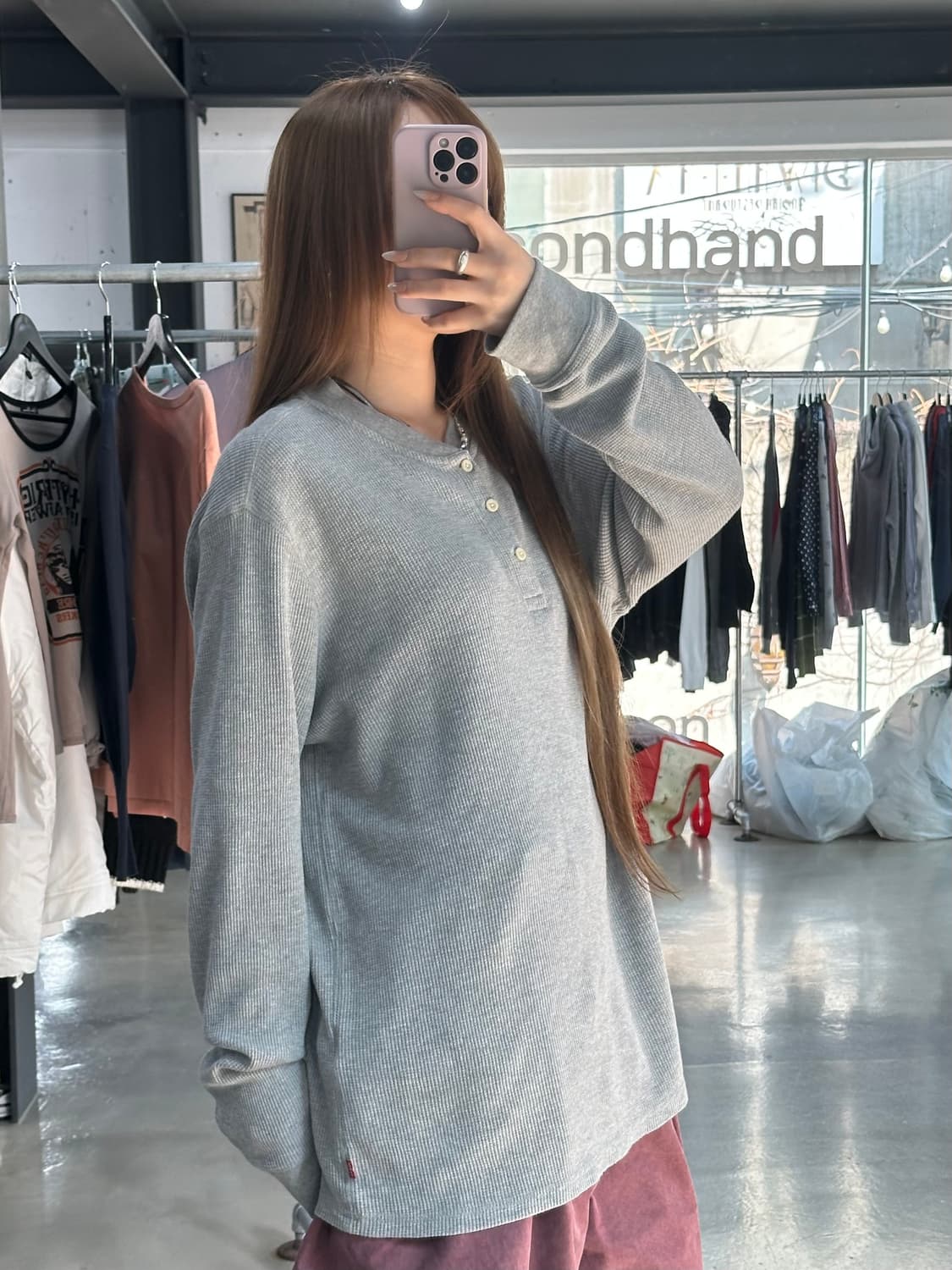 리바이스 와플 헨리넥 롱슬리브 상품이미지1