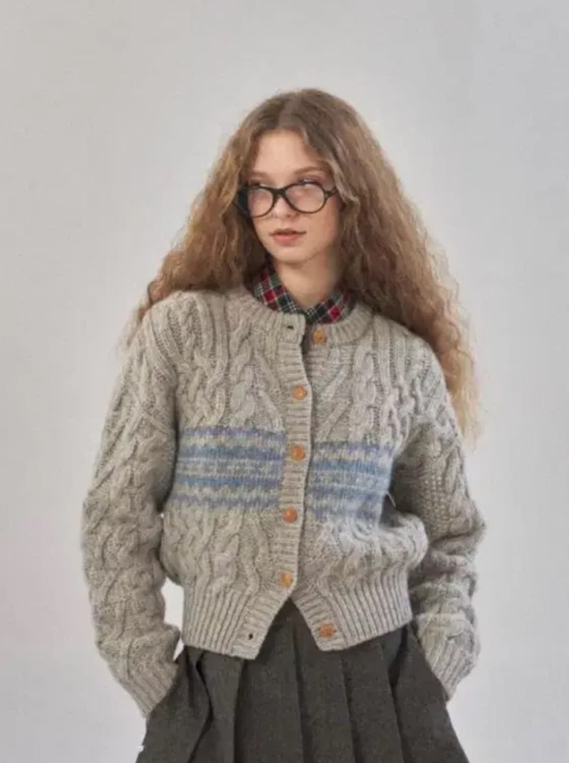 스무스무드 꽈배기 니트 가디건 상품이미지3