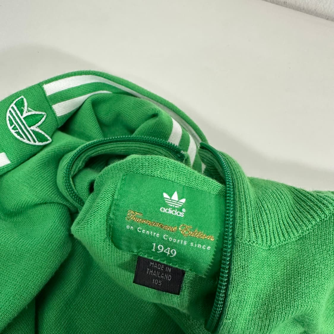 105 아디다스 그린 토너먼트 에디션 니트 트랙탑 집업 상품이미지5