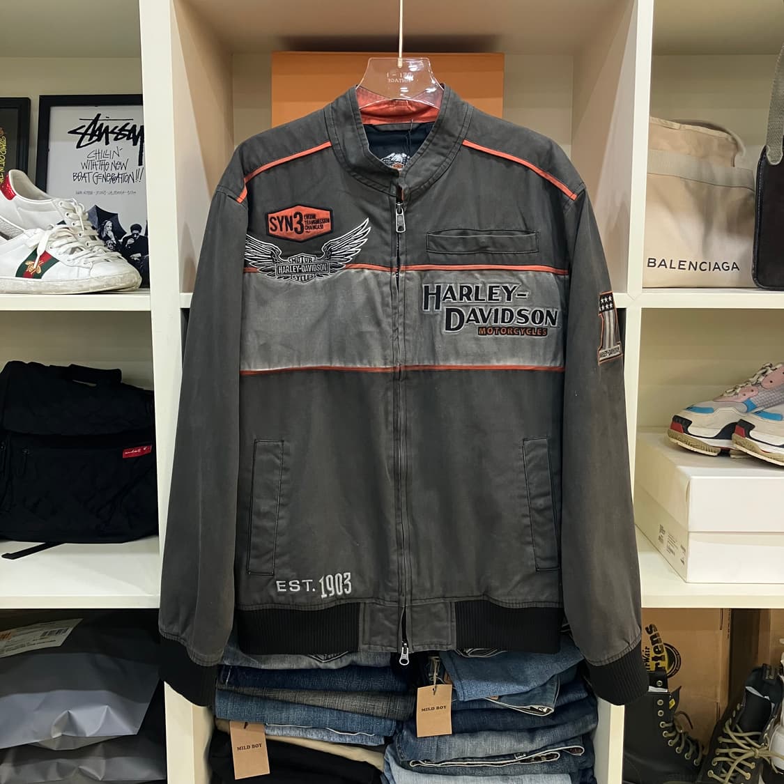 할리데이비슨 모터사이클 코튼 레이싱 자켓 S 상품이미지1