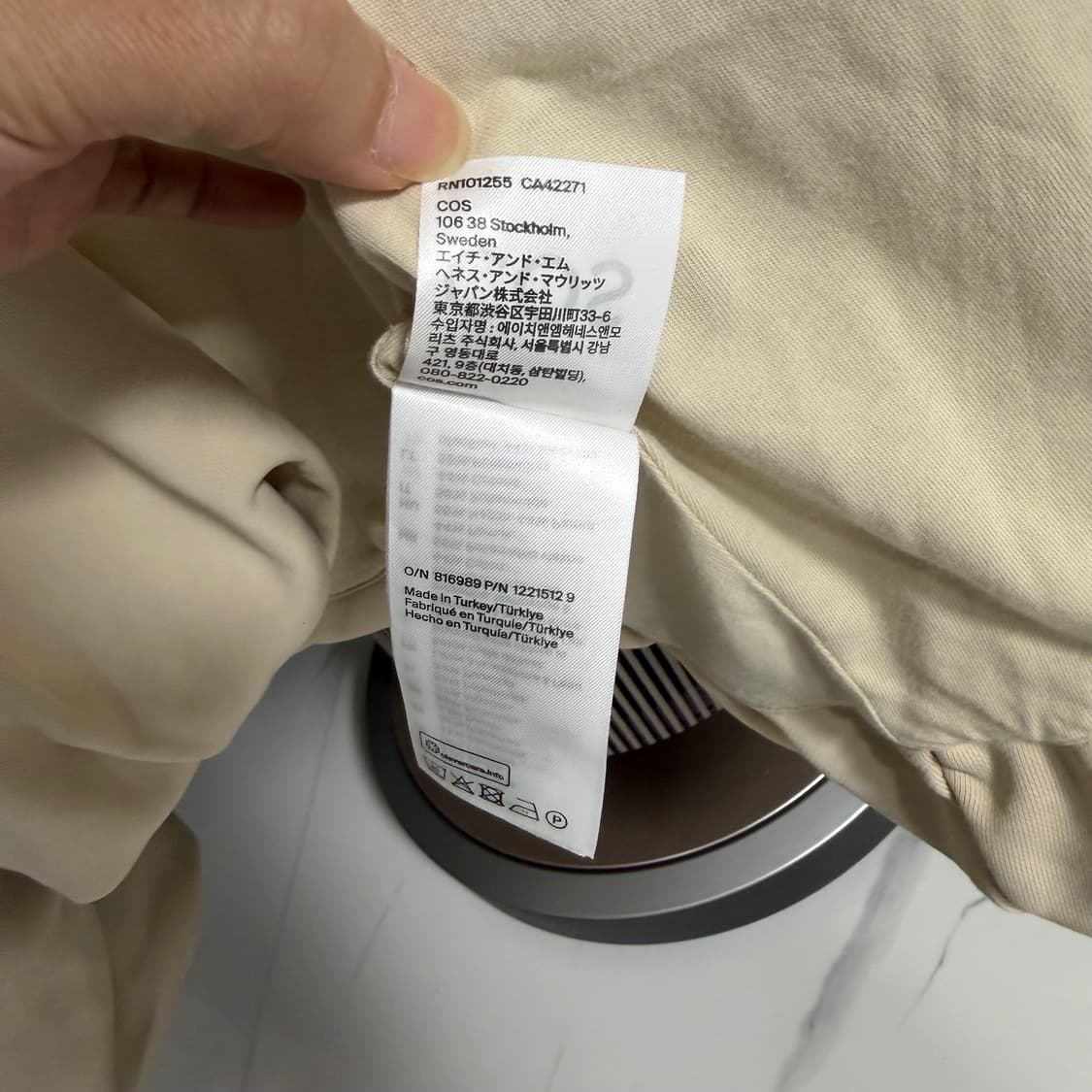 Cos 오버사이즈 저지 보먼 재킷 집업 점퍼 스톤색상 S 상품이미지7