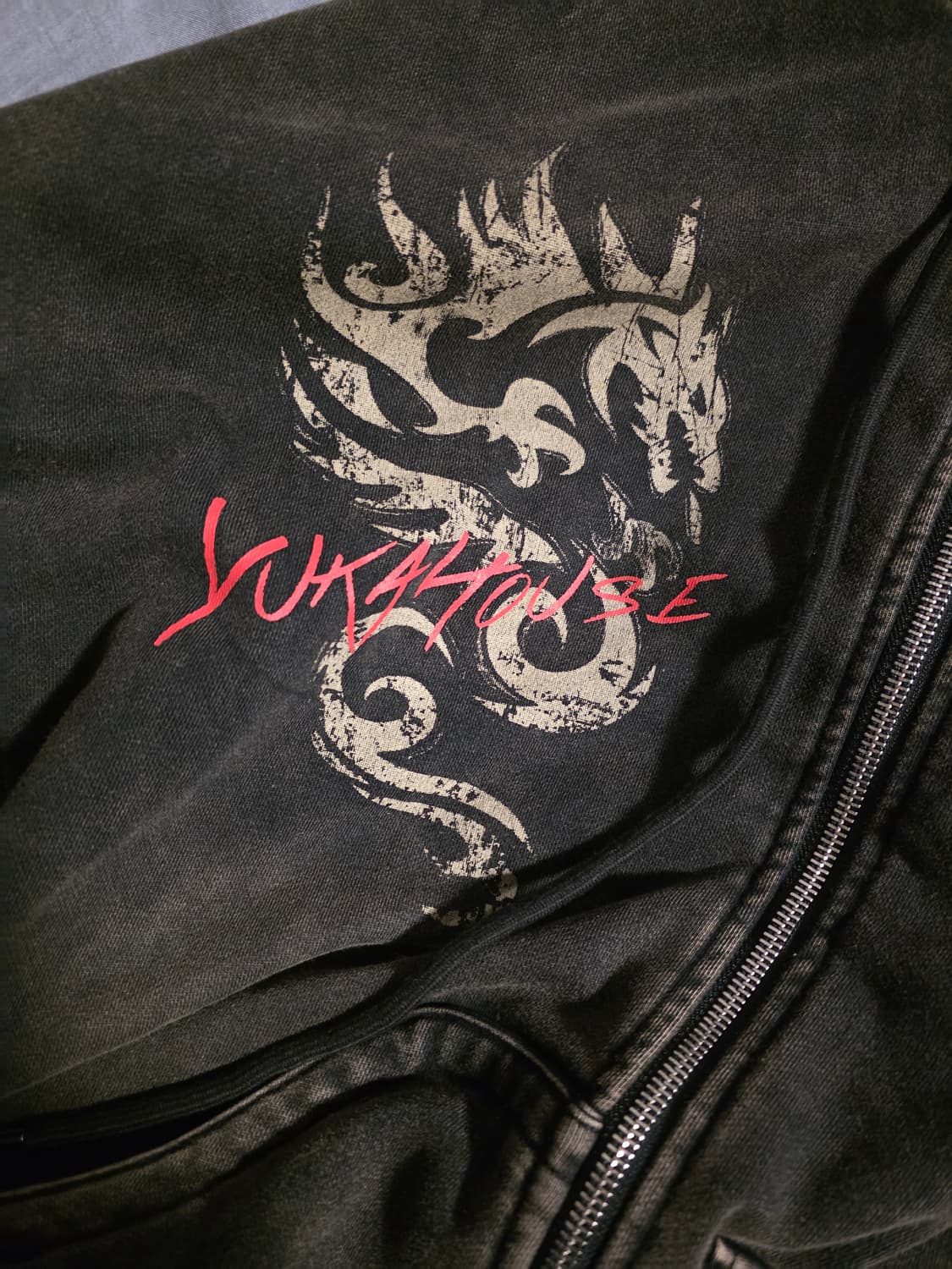 yukahouse 유카하우스 y2k 빈티지 워싱 후드 집업 (M) 상품이미지7