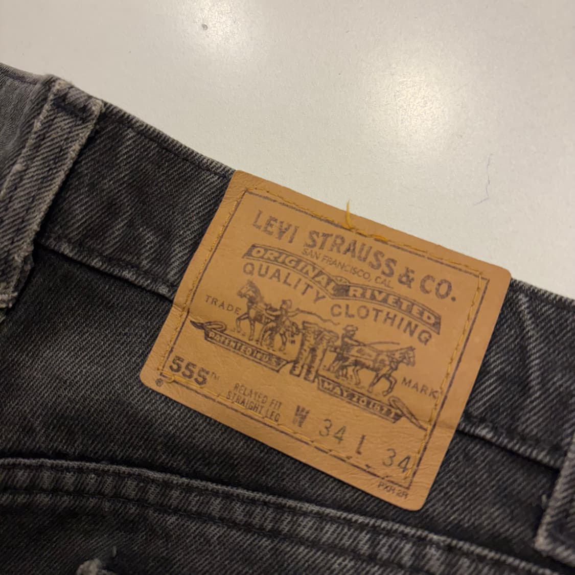 [34] 90s 리바이스 555 USA 블랙 데님 팬츠 D324 상품이미지4