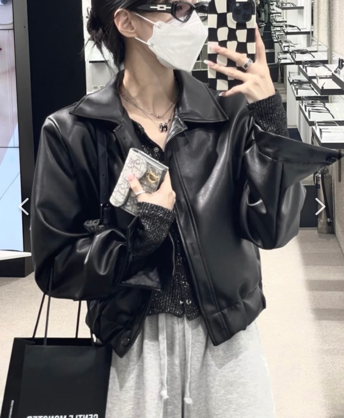 카키포인트 시카고 가죽 레더 자켓 상품이미지1