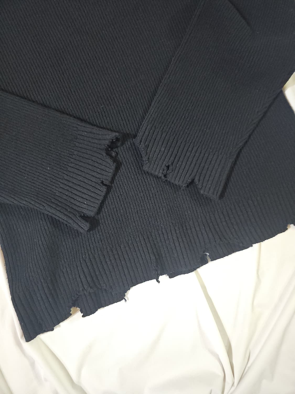 인스턴트펑크 디스트로이드 빈티지 데미지 컷팅 커팅 울 니트 상품이미지8