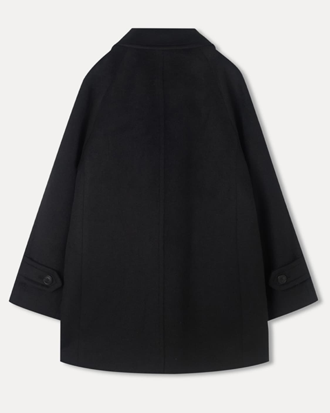 미쏘 울 블렌디드 스탠카라 하프 코트 블랙 상품이미지1