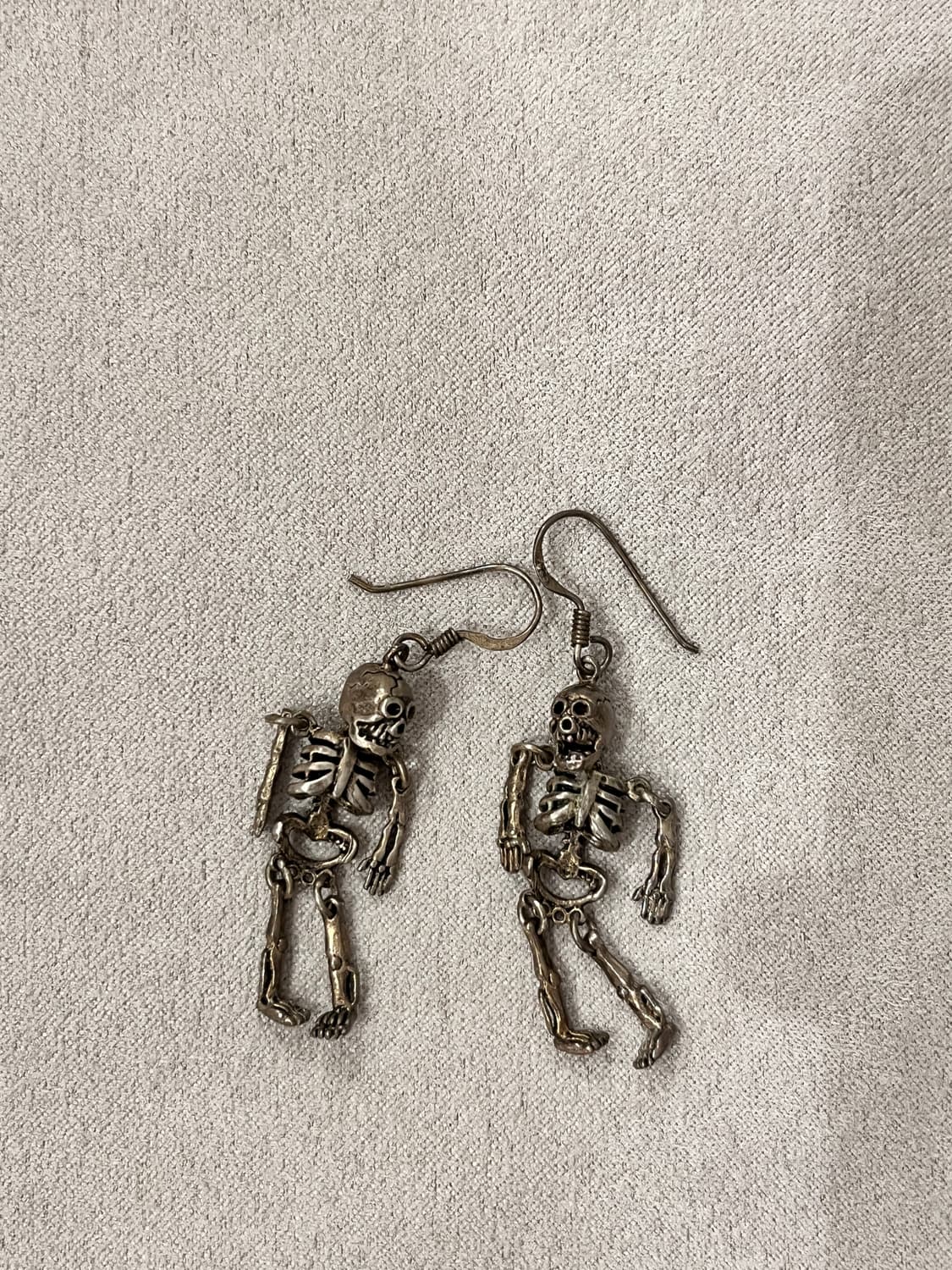 실버 해골 귀걸이 드롭 달랑달랑 상품이미지1