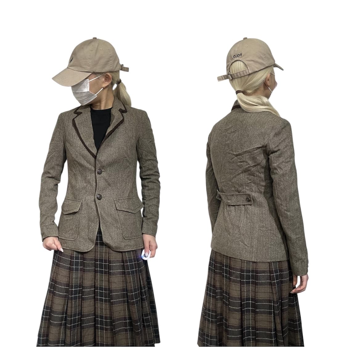 빈폴 브라운 캐시미어 모 블레이져 여성용 정장 자켓  상품이미지1